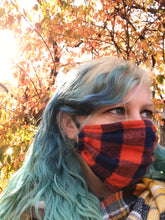 Load image into Gallery viewer, Fall Plaid Face Mask - Washable