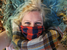 Load image into Gallery viewer, Fall Plaid Face Mask - Washable
