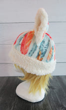Load image into Gallery viewer, Sunset Feather Cat Fleece Hat - Sherpa Hat