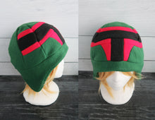 Load image into Gallery viewer, Green Space Helmet Fleece Hat