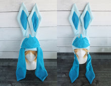 Load image into Gallery viewer, Pokemon Glaceon cosplay costume hat Halloween costume Leafeon Eevee shiny Glaceon