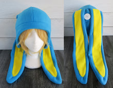 Load image into Gallery viewer, Hoppin Animal Crossing cosplay costume Bunny Fleece Hat New Horizons