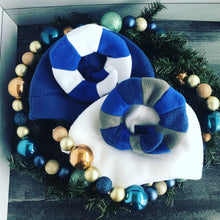 Load image into Gallery viewer, Hanukkah Horns Fleece Hat