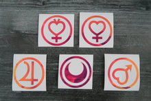 Load image into Gallery viewer, SET of 5 - Inner Planet - Decals/Stickers