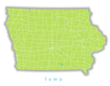 Load image into Gallery viewer, Iowa State Map Print