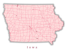 Load image into Gallery viewer, Iowa State Map Print