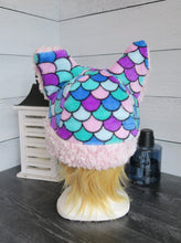 Load image into Gallery viewer, Mermaid Cat Fleece Hat - Sherpa Hat