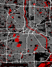 Load image into Gallery viewer, Minneapolis, MN City Map Print