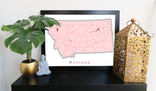Load image into Gallery viewer, Montana State Map Print