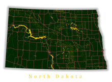 Load image into Gallery viewer, North Dakota State Map Print