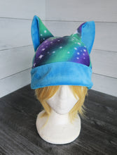 Load image into Gallery viewer, Northern Lights Cat Fleece Hat - Sherpa Hat