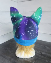 Load image into Gallery viewer, Northern Lights Cat Fleece Hat - Sherpa Hat
