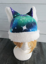 Load image into Gallery viewer, Northern Lights Cat Fleece Hat - Sherpa Hat