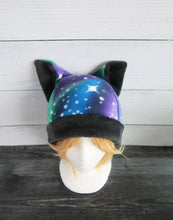 Load image into Gallery viewer, Northern Lights Cat Fleece Hat - Sherpa Hat
