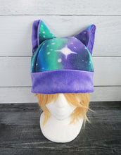 Load image into Gallery viewer, Northern Lights Cat Fleece Hat - Sherpa Hat