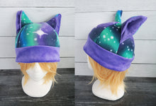 Load image into Gallery viewer, Northern Lights Cat Fleece Hat - Sherpa Hat