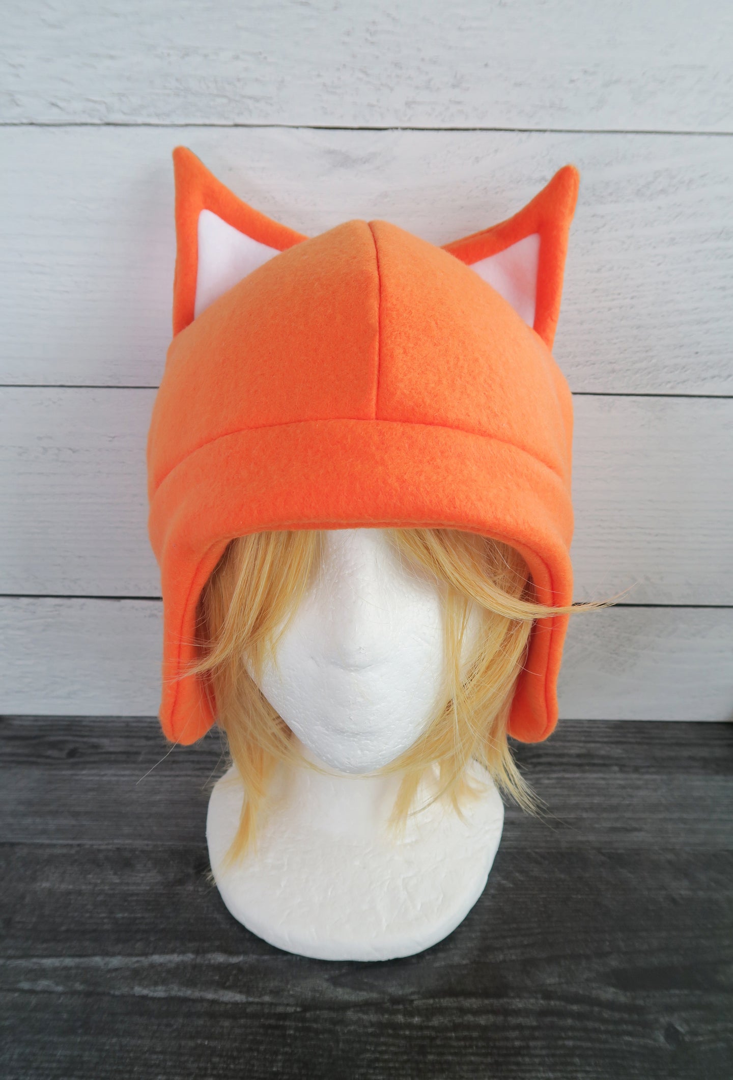 Orange Cat Fleece Hat