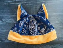 Load image into Gallery viewer, Paisley Cat Hat - Damask Cat - Fleece Hat - Sherpa Hat