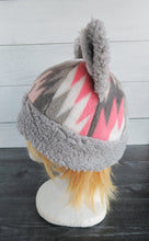 Load image into Gallery viewer, Pink Desert Cat Fleece Hat - Sherpa Hat