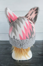 Load image into Gallery viewer, Pink Desert Cat Fleece Hat - Sherpa Hat