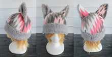 Load image into Gallery viewer, Pink Desert Cat Fleece Hat - Sherpa Hat