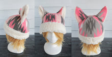 Load image into Gallery viewer, Pink Desert Cat Fleece Hat - Sherpa Hat