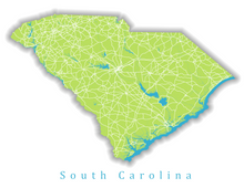 Load image into Gallery viewer, South Carolina State Map Print