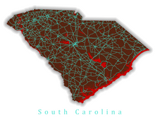 Load image into Gallery viewer, South Carolina State Map Print