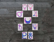 Load image into Gallery viewer, SET of 9 - Planet Symbols - Decals/Stickers
