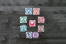 Load image into Gallery viewer, SET of 9 - Planet Symbols - Decals/Stickers