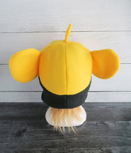 Load image into Gallery viewer, Yellow-Blue Lion Fleece Hat