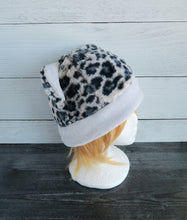 Load image into Gallery viewer, Snow Leopard Fleece Hat - Sherpa Hat