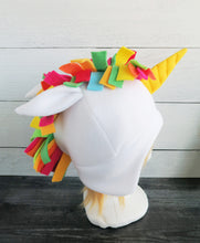 Load image into Gallery viewer, Tropical Unicorn Fleece Hat