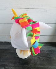 Load image into Gallery viewer, Tropical Unicorn Fleece Hat