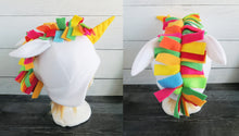 Load image into Gallery viewer, Tropical Unicorn Fleece Hat
