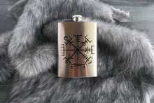 Load image into Gallery viewer, Vegvisir Icelandic Viking Compass Flask