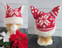 Load image into Gallery viewer, Christmas Star Cat Fleece Hat - Sherpa Hat