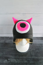Load image into Gallery viewer, Two Horned Monster Hat - One Eye Monster Horns Fleece Hat

