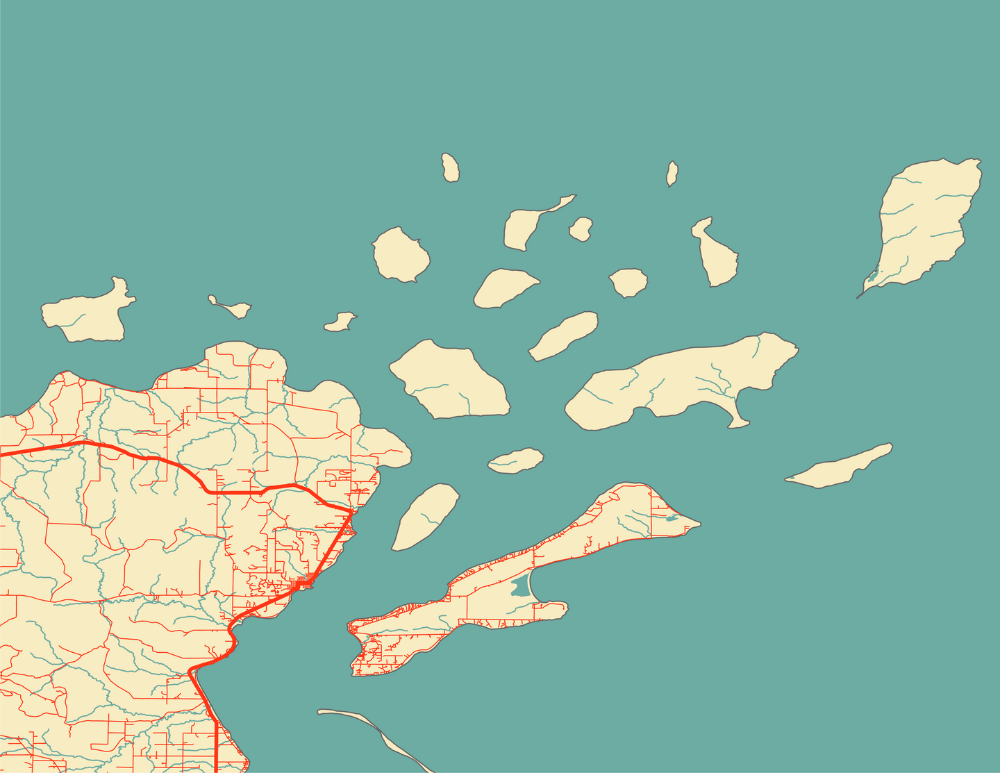 Apostle Islands Map Print