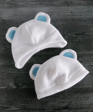 Load image into Gallery viewer, Blue Ear Polar Bear Fleece Hat
