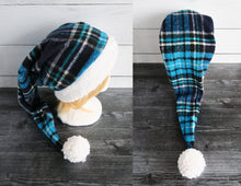 Load image into Gallery viewer, Plaid Santa Sherpa Hat
