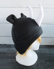 Load image into Gallery viewer, Rhino Hat, Rhinoceros Hat, Horned Hat - Animal Fleece Hat
