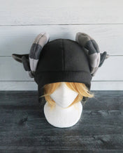 Load image into Gallery viewer, Custom Sheep Tri-Color Horns - Fleece Hat
