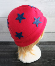 Load image into Gallery viewer, Star Fleece Hat - Felt Stars
