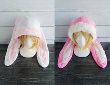 Load image into Gallery viewer, Sherpa Long Eared Bunny Fleece Hat
