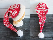 Load image into Gallery viewer, Plaid Santa Sherpa Hat
