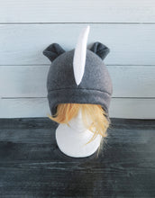 Load image into Gallery viewer, Rhino Hat, Rhinoceros Hat, Horned Hat - Animal Fleece Hat
