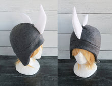 Load image into Gallery viewer, Large Horned Rhino Hat, Rhinoceros Hat, Horned Hat - Animal Fleece Hat
