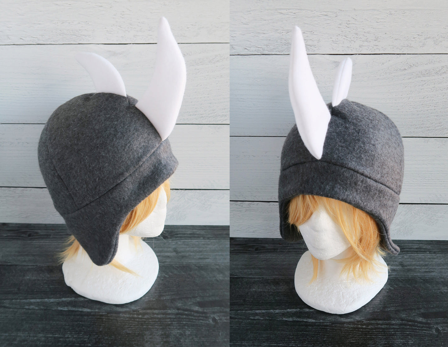 Large Horned Rhino Hat, Rhinoceros Hat, Horned Hat - Animal Fleece Hat