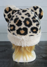 Load image into Gallery viewer, Cheetah Fleece Hat - Sherpa Hat
